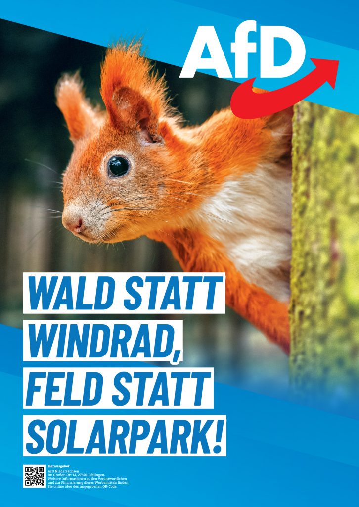 Wald Statt Windrad Feld Statt Solarpark